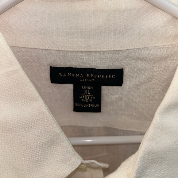 Banana Republic White Polo Button Down - Picture 2 of 2